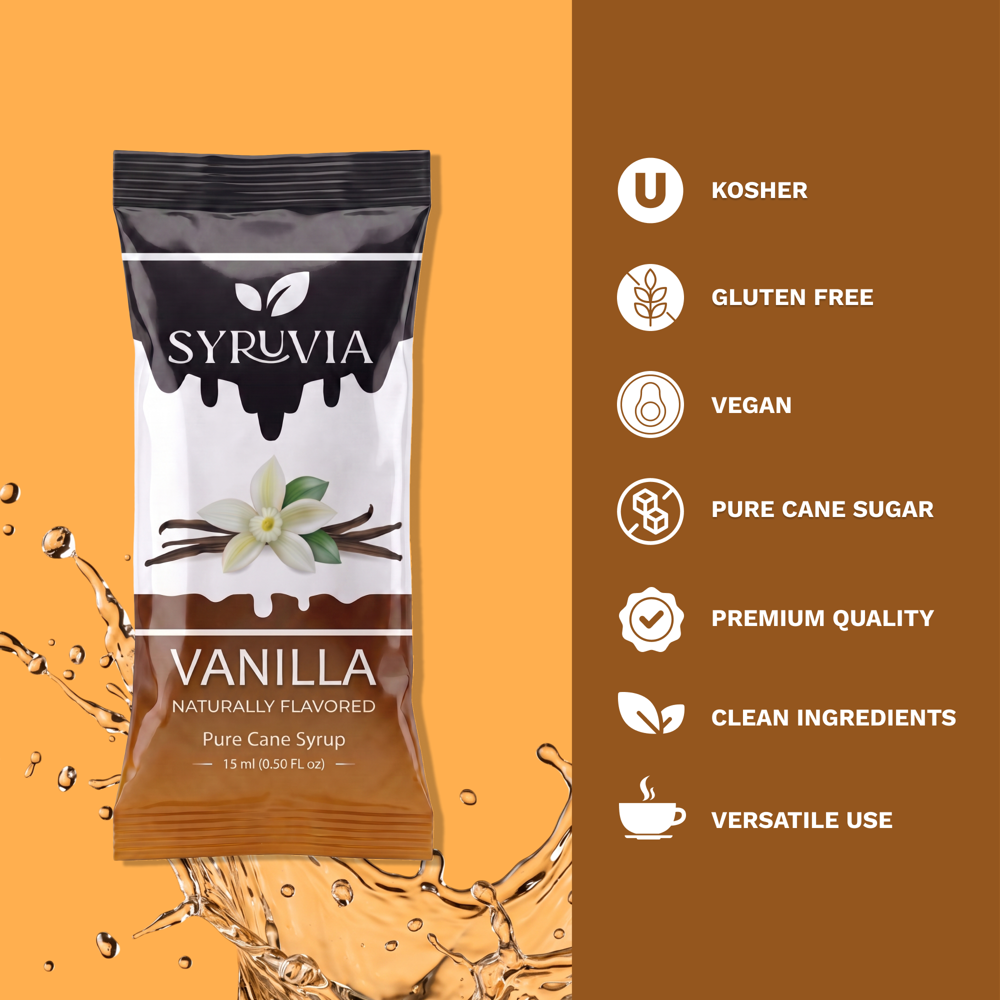 Vanilla Syrup Pouches