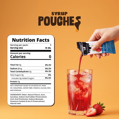 Sugar Free Strawberry Syrup Pouches